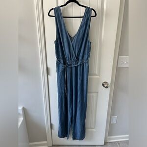 Anthropologie En Crème Jumpsuit Tencel Size L